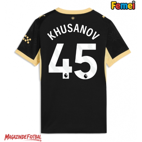 Manchester City Abdukodir Khusanov #45 Tricou Fotbal Replică 2026-27 Femei Deplasare Manchester City Abdukodir Khusanov #45 Tricou Fotbal Replică 2026-27 Femei Deplasare
